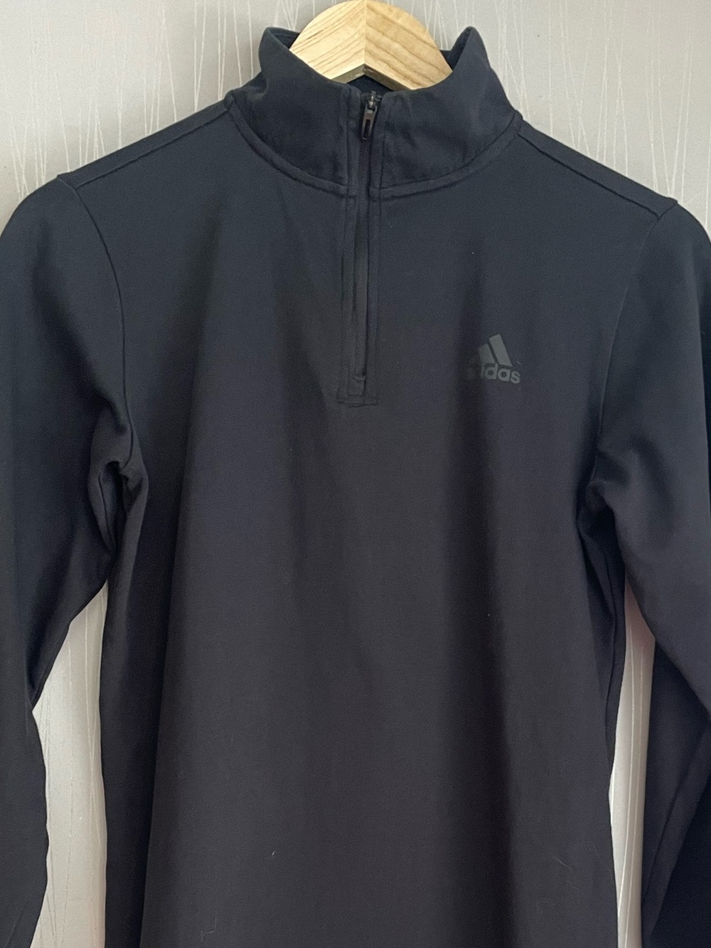 Adidas Women’s Black Quarter Zip Active Dress Size M Long Sleeve Athleisure - Picture 3 of 8